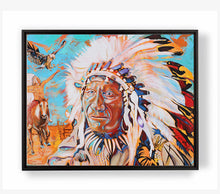 Load image into Gallery viewer, Native American | 36 x 48 in. | Acrylic on canvas.

