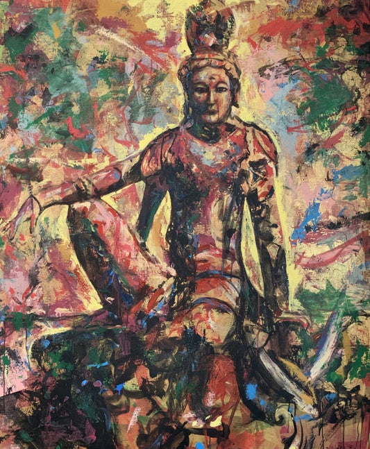Awakening in Color | 66 x 48 in. | Acrylic on canvas.  | Original Panting By Alexander Franco.